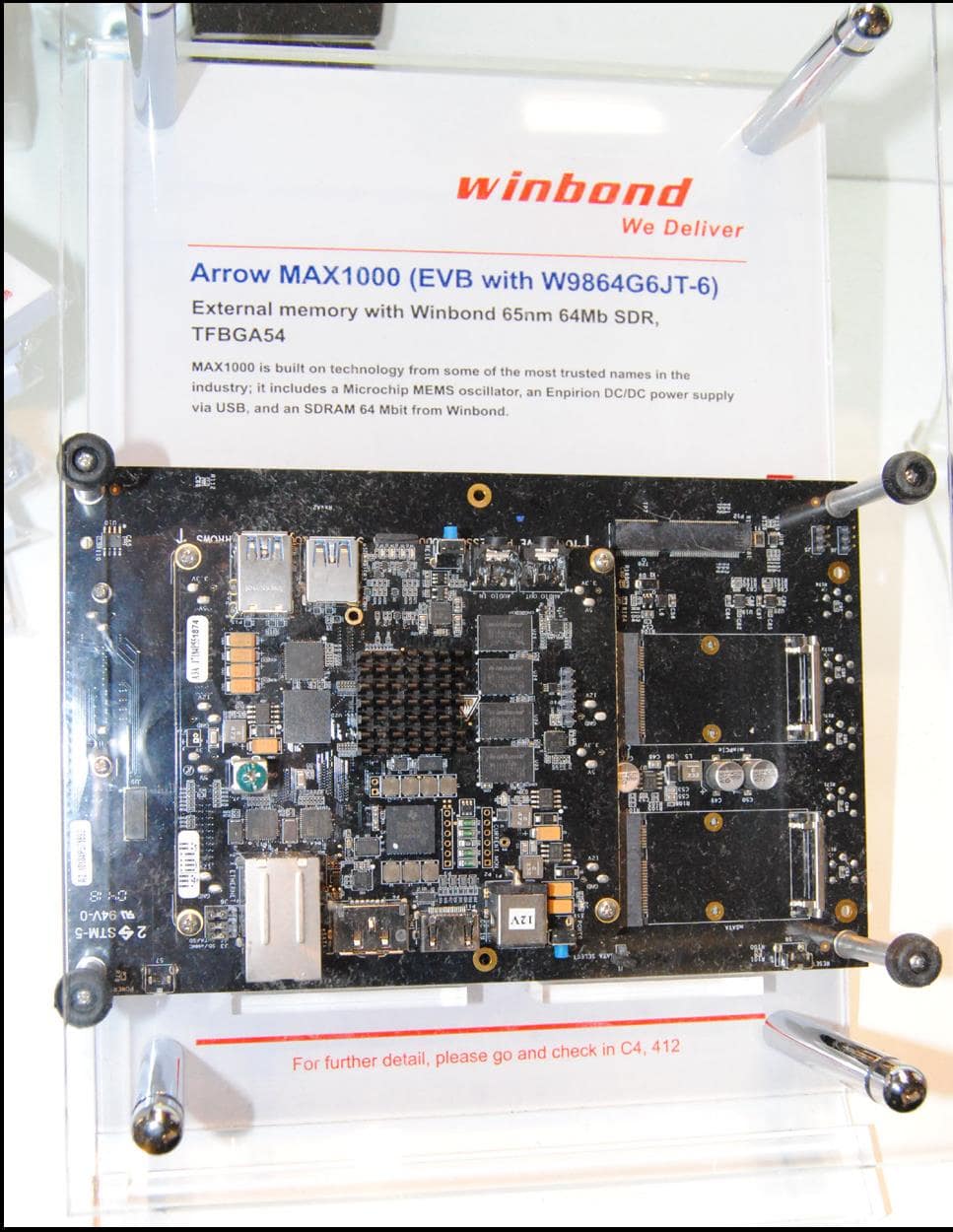 Arrow MAX1000 – плата разработчика c 64-Мбит SDRAM от «Winbond», предназначенная для создания приложений Интернета вещей
