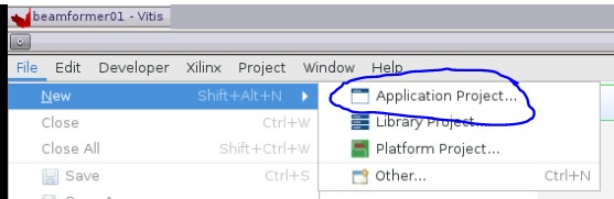 Создайте новый проект (Application Project)