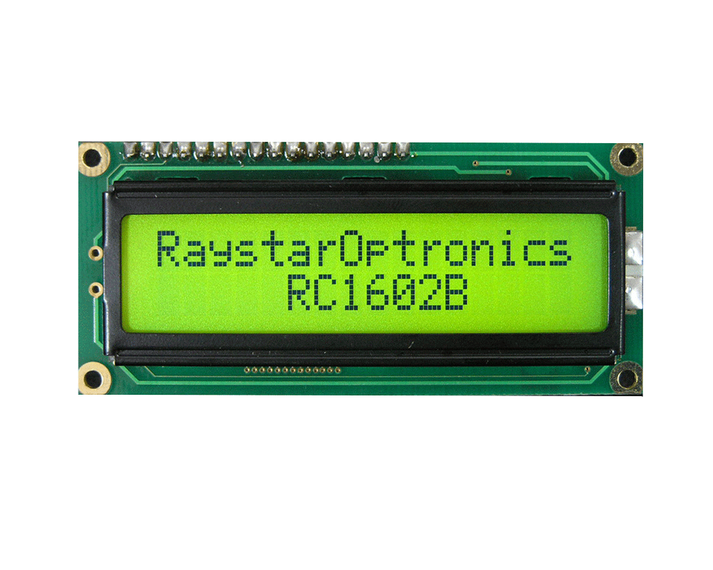 Символный дисплей LCD 16x2 VA Negative зеленый RC1602B-LLG-JWVE