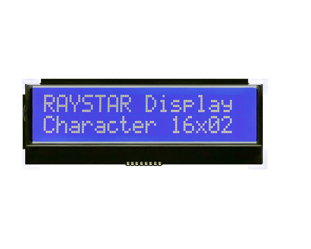 Символный дисплей LCD 16x2 COG, STN Negative белый RX1602A3-BIW-TS