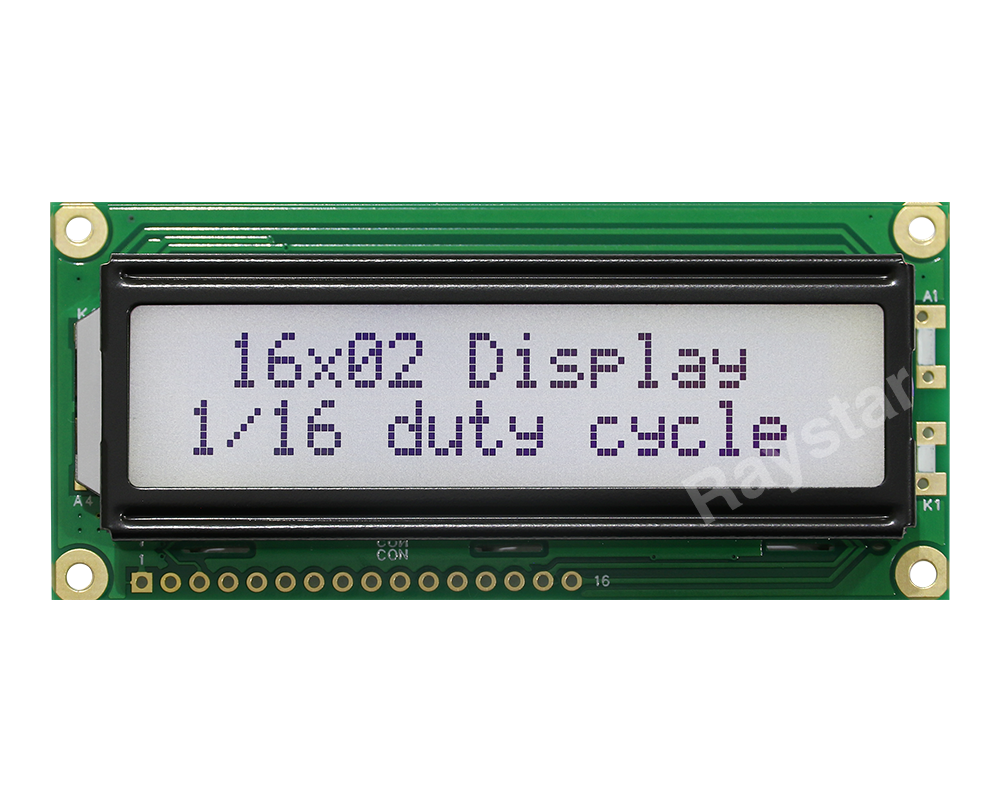 Символный дисплей LCD 16x2 VA Negative белый RC1602B5-LLH-JWV