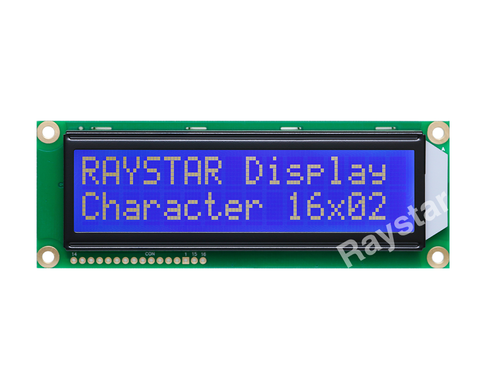 Символный дисплей LCD 16x2 FSTN Negative желтый RC1602E-FHY-ESV