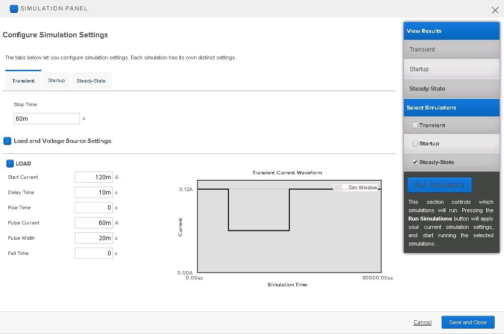 LinkSwitch-TN2 Simulation Panel