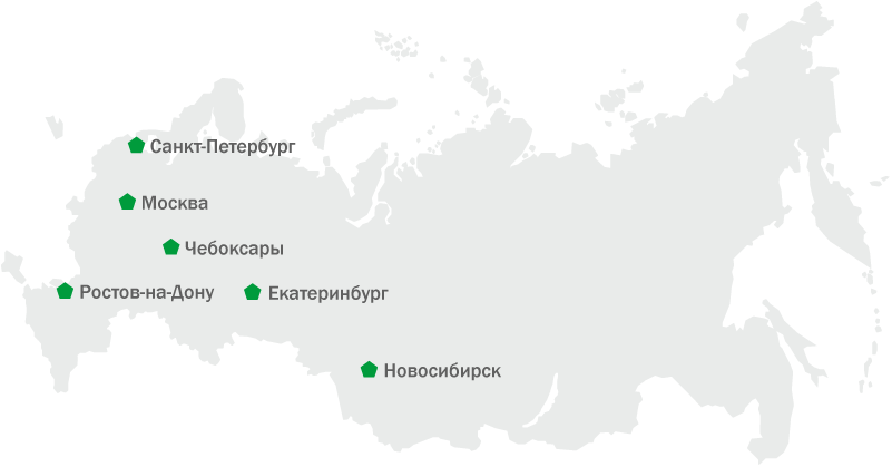 5 представительств Макро Групп в городах России