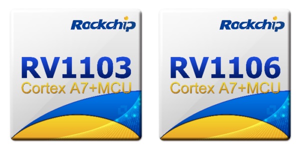 Процессоры Rockchip серии RV1103 и RV1106 с ядром Cortex ARM A7 + MCU